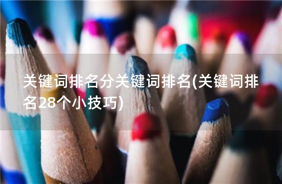 关键词排名分关键词排名(关键词排名28个小技巧)