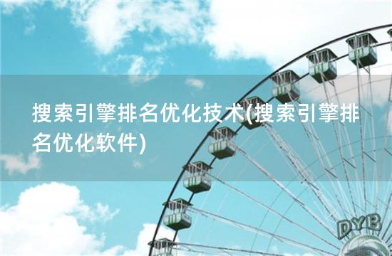 搜索引擎排名优化技术(搜索引擎排名优化软件)