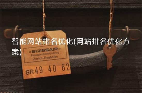 智能网站排名优化(网站排名优化方案)