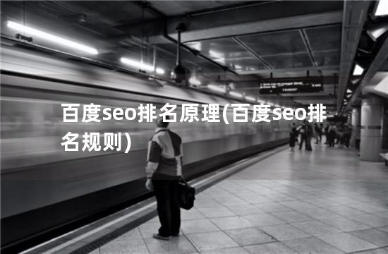 百度seo排名原理(百度seo排名规则)
