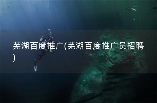 芜湖百度推广(芜湖百度推广员招聘)